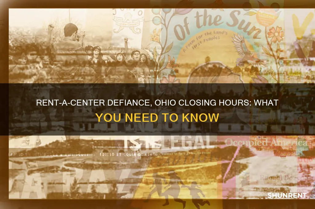 what time does rent a center close in defiance ohio