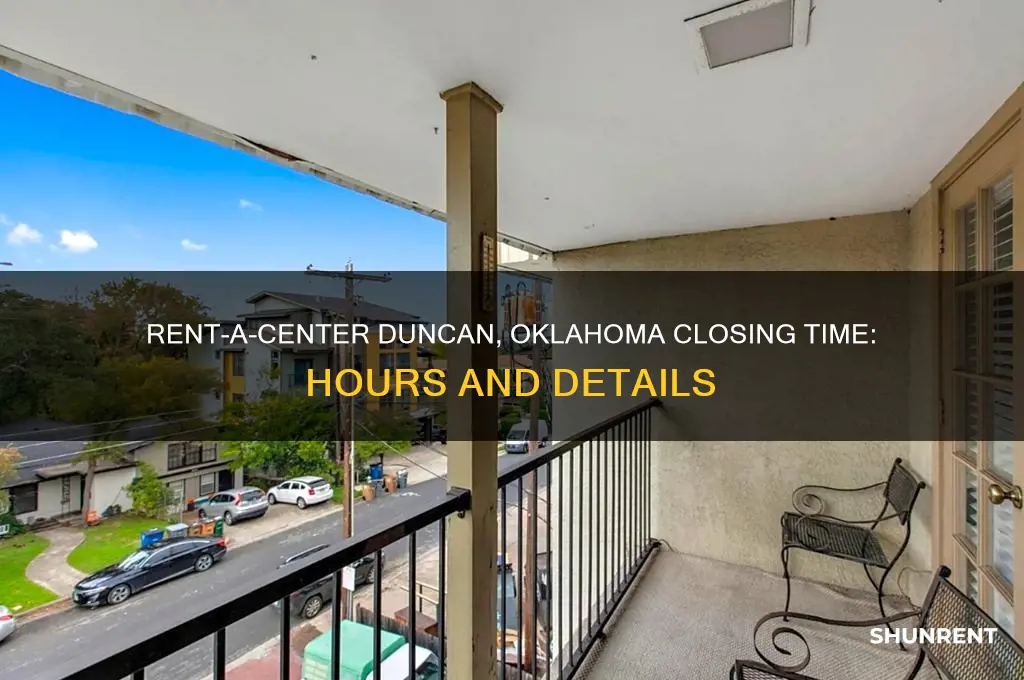 what time does rent a center close in duncan oklahoma