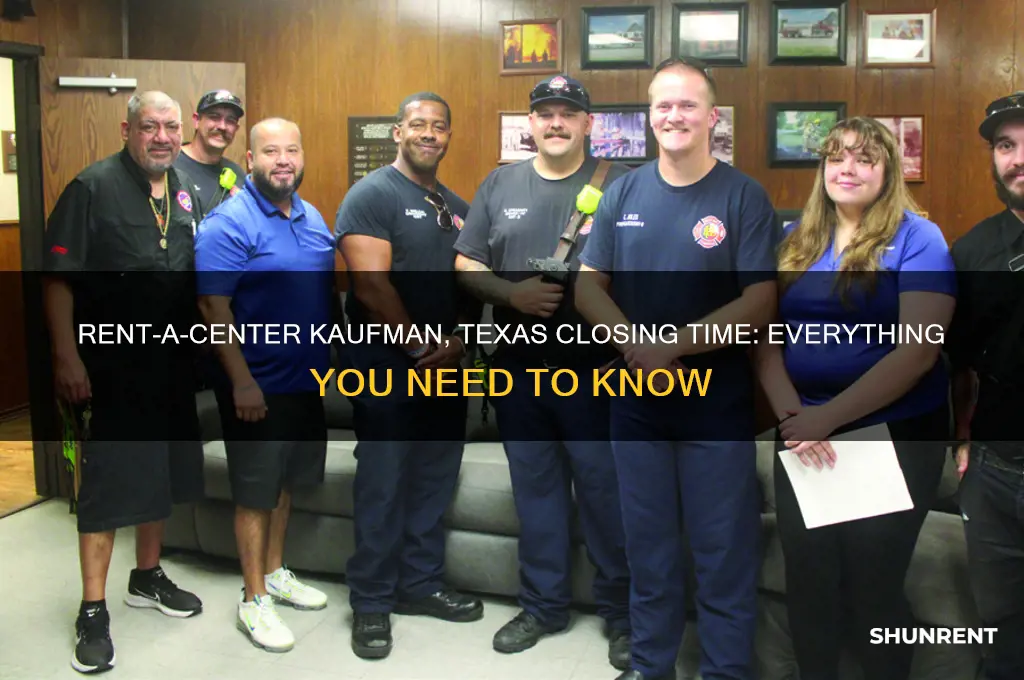 what time does rent a center close in kaufman texas