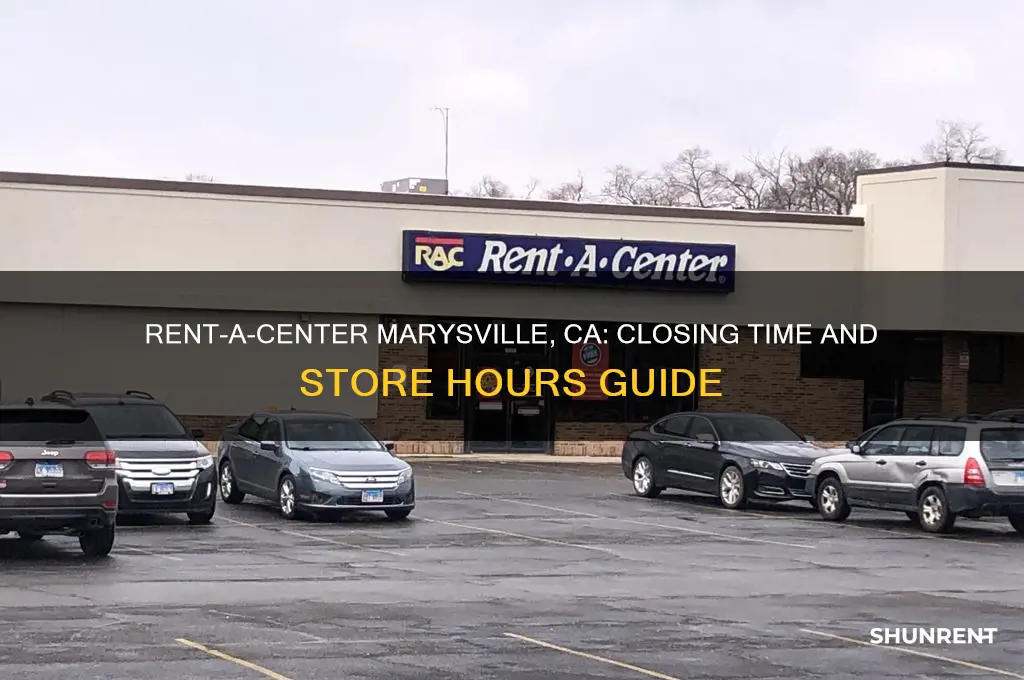 what time does rent a center close in marysville california