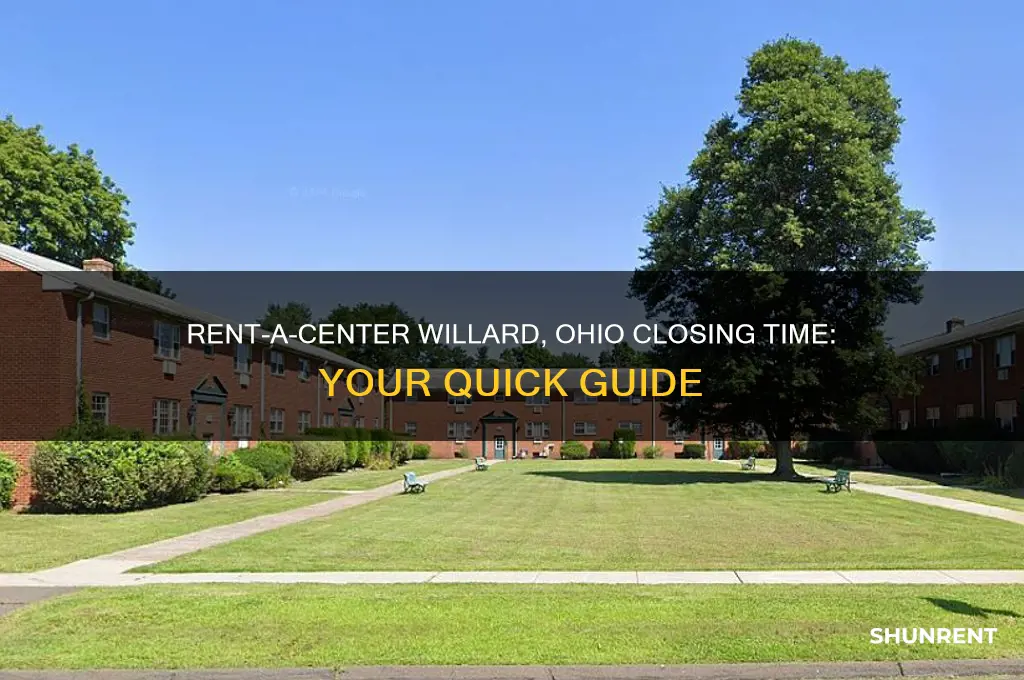 what time does rent a center close in willard ohio