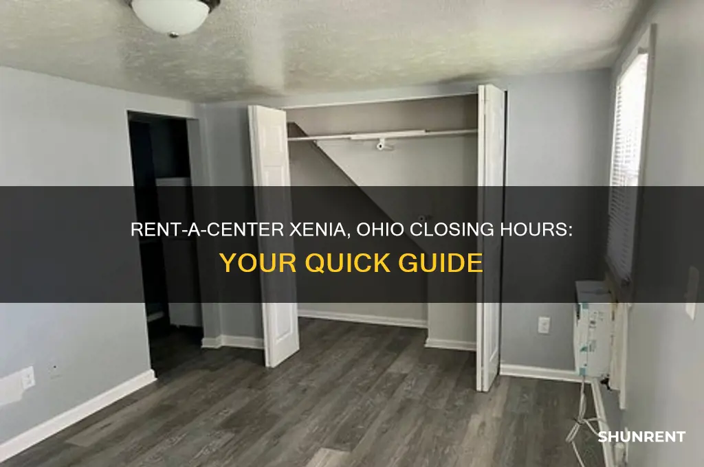 what time does rent a center close in xenia ohio