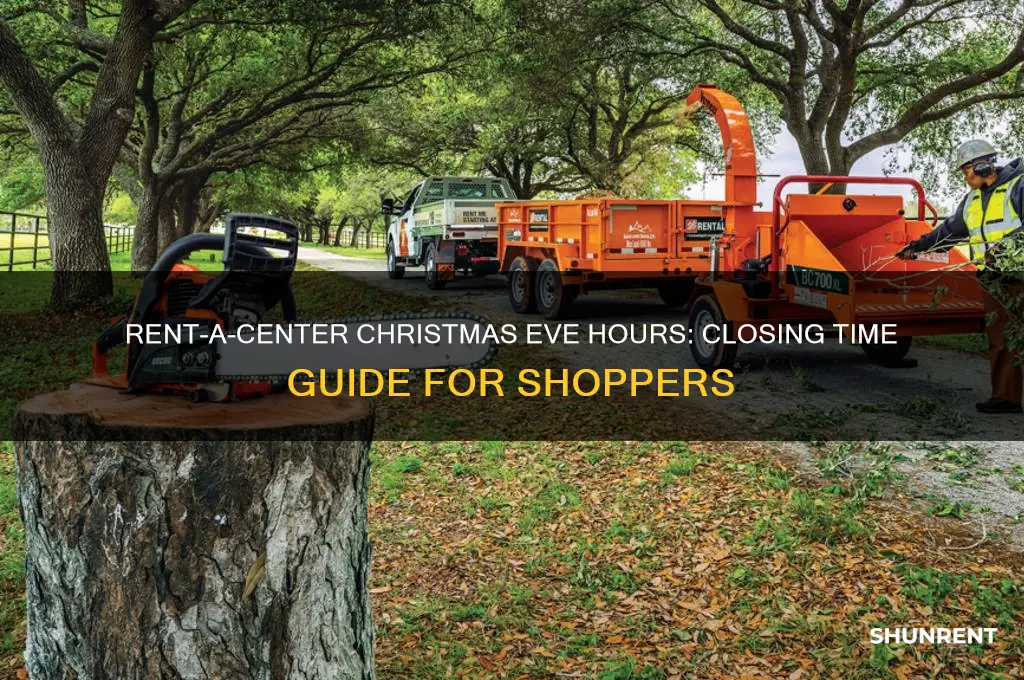 what time does rent a center close on christmas eve
