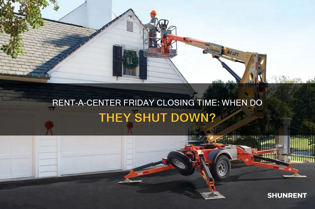 what time does rent a center close on friday