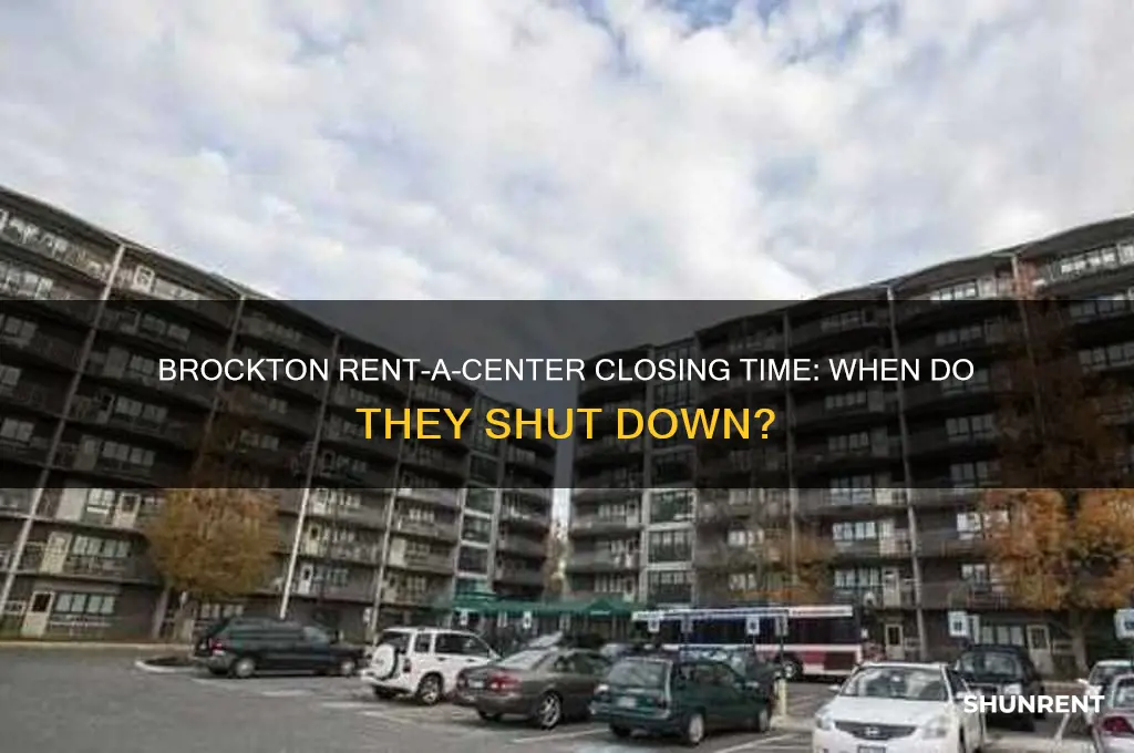 what time does rent a center in brockton close