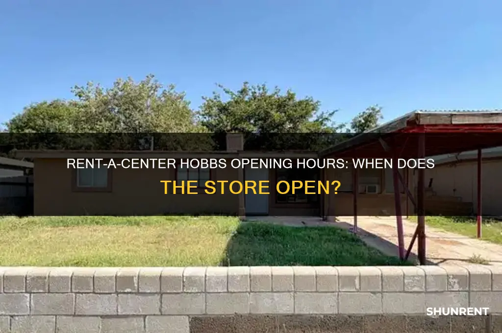 what time does rent a center in hobbs open