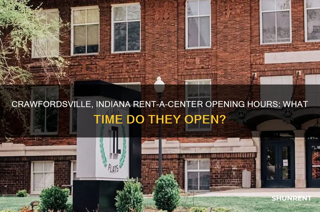 what time does rent a center open in crawfordsville indiana