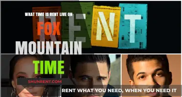 Rent Live on Fox: Mountain Time Airing Schedule Explained