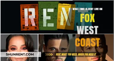Rent Live on Fox: West Coast Airtime Guide for Fans