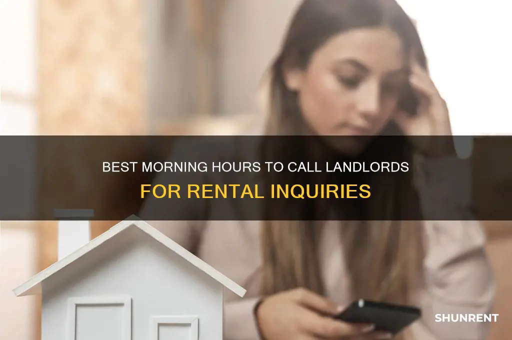 what time to call someone in the morning about renting