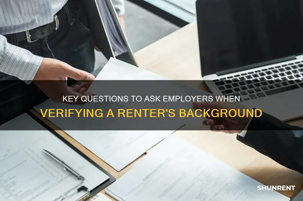 what to ask an employer about a renter