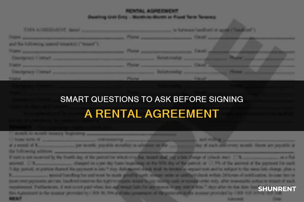 what to ask swhen looking to rent