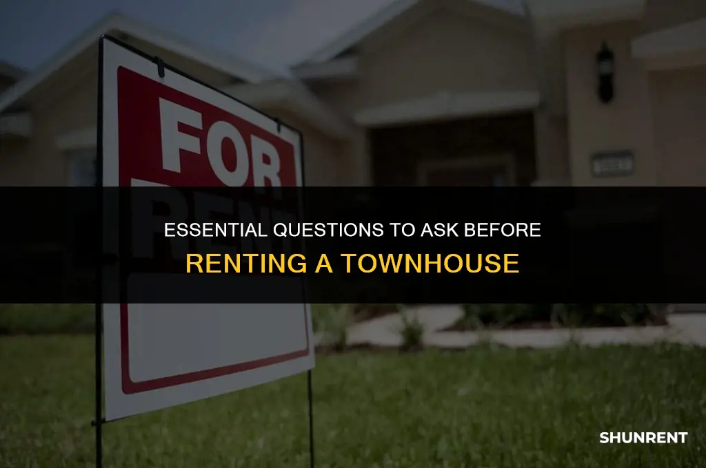 what to ask when renting a townhouse