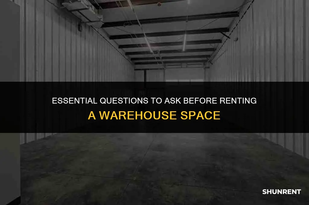 what to ask when renting a warehouse