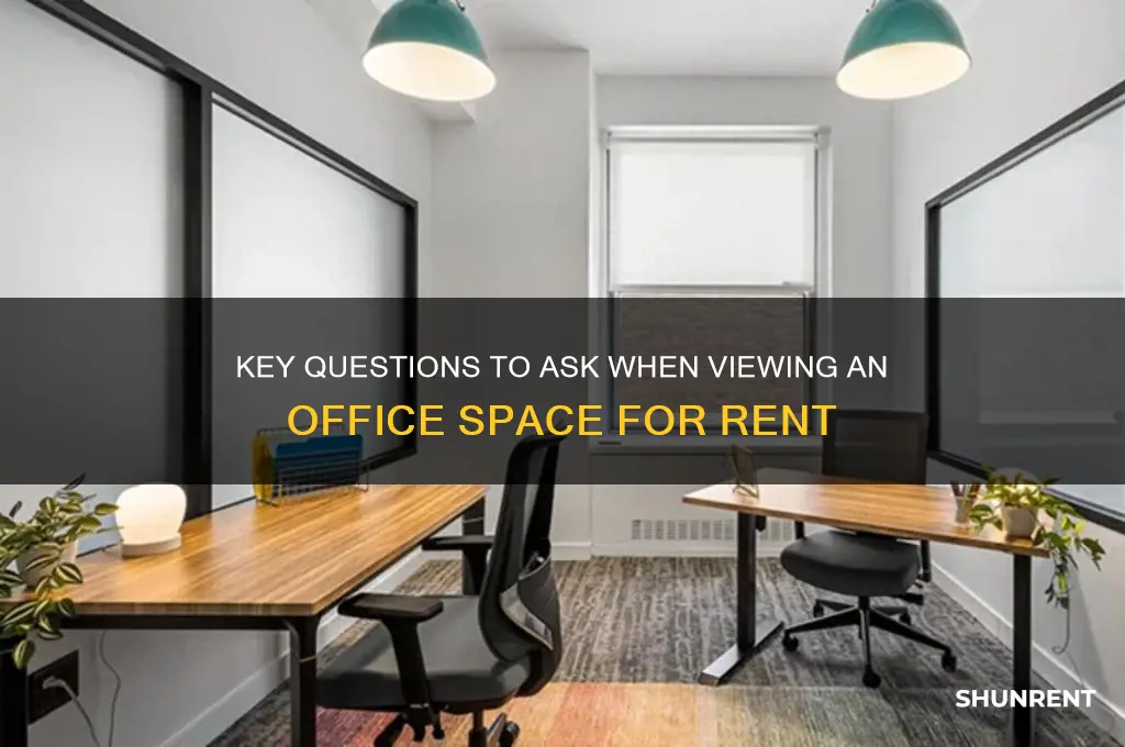what to ask when viewing for office to rent