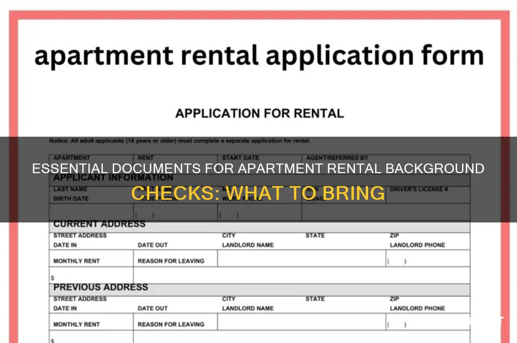what to bring for background check for apt rent