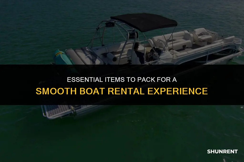 what to bring when renting a boat