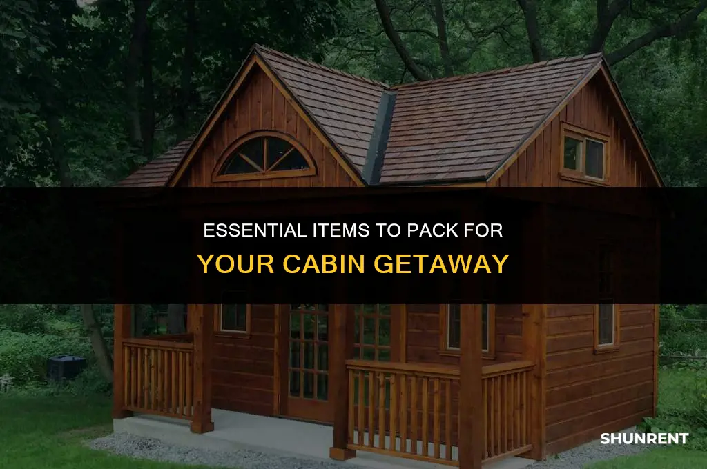 what to bring when renting a cabin