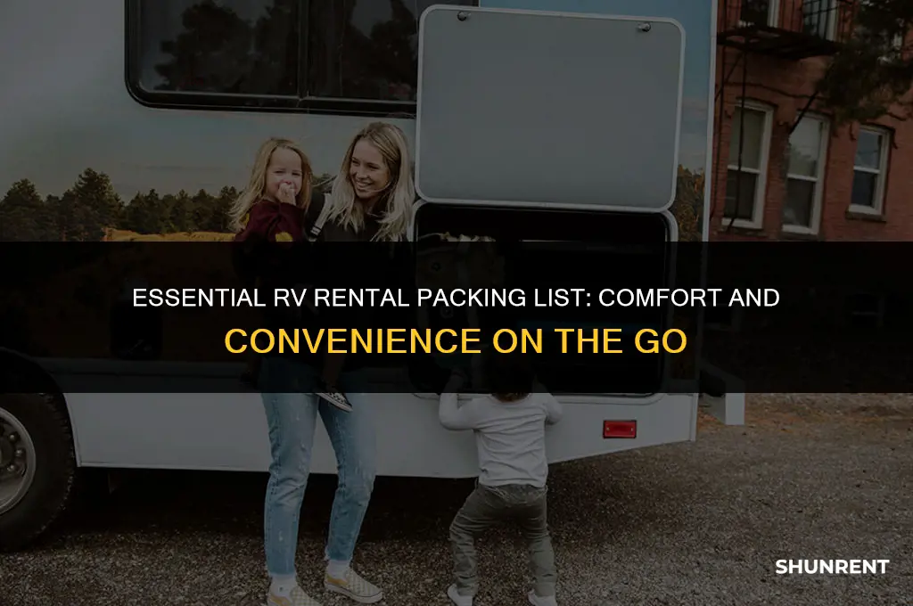 what to bring when renting an rv