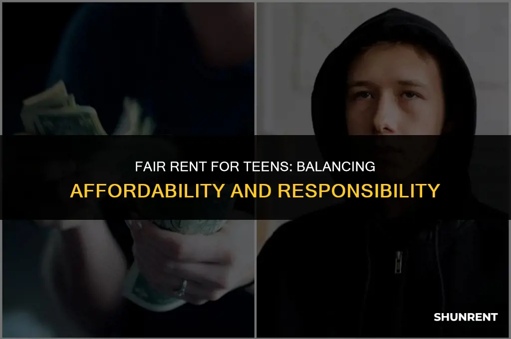 what to charge a teenager for rent