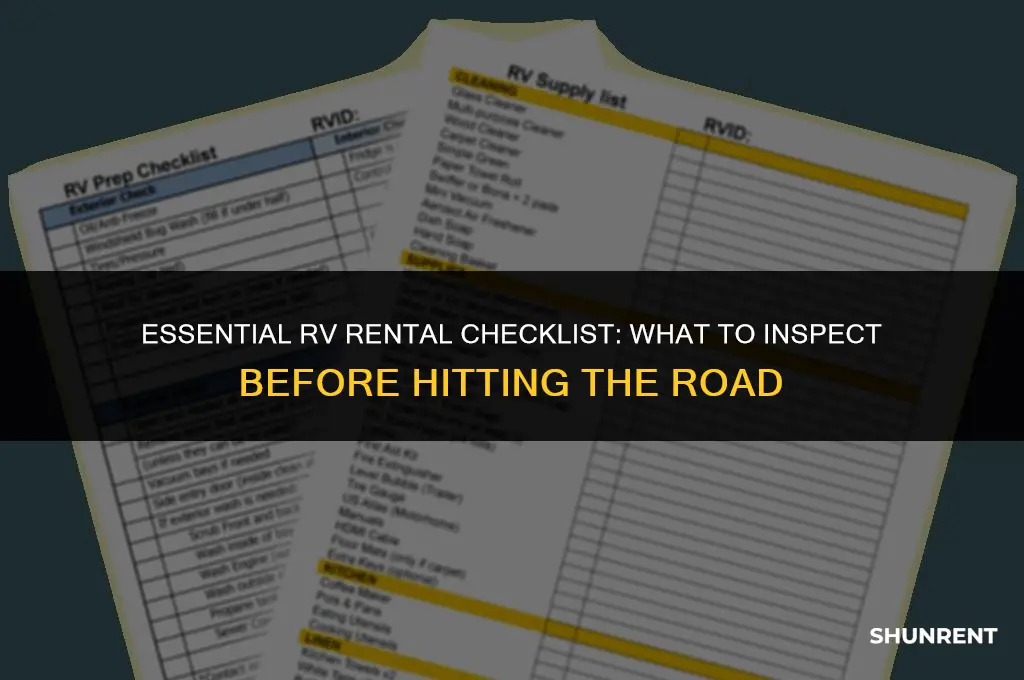 what to check when renting an rv