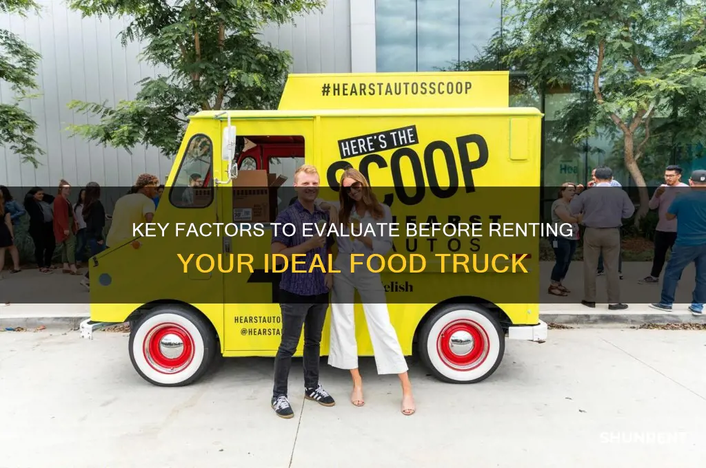what to consider when renting a food truck