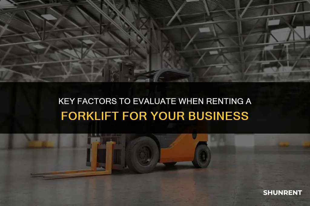 what to consider when renting a forklift