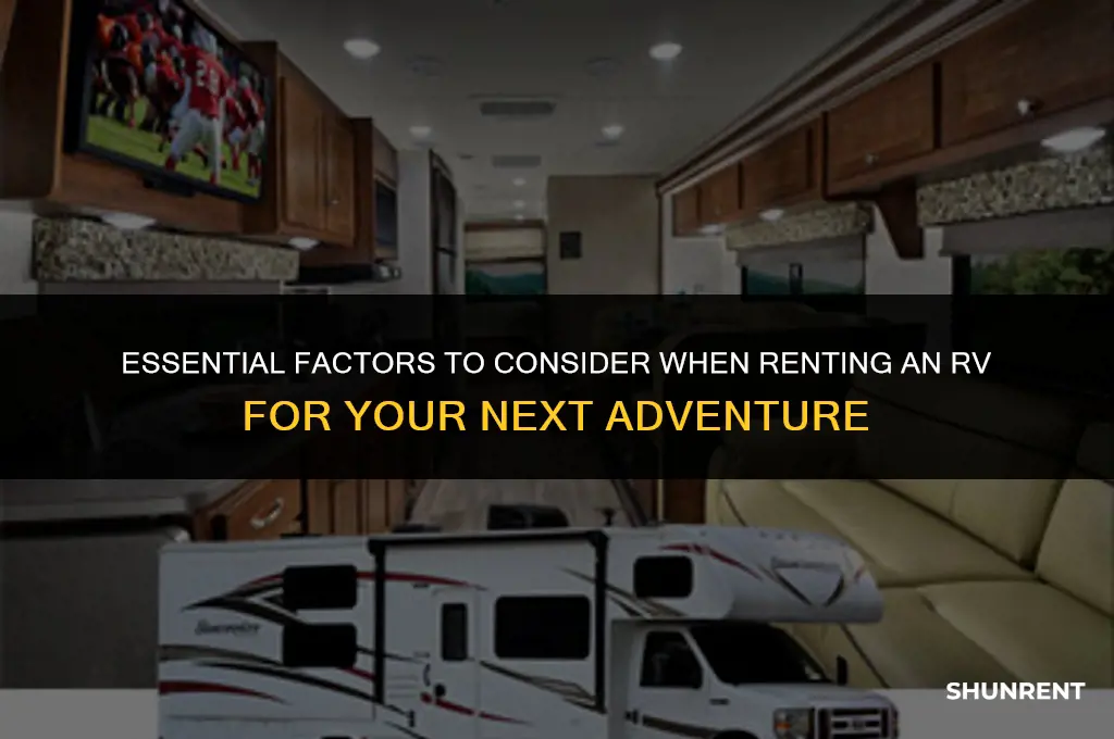 what to consider when renting an rv