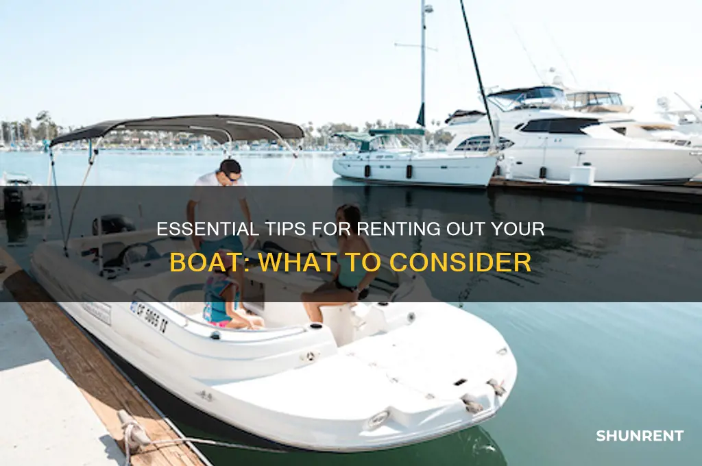 what to consider when renting out your boat