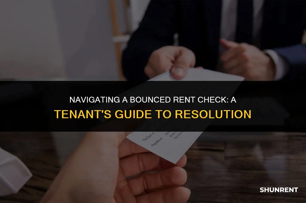 what to do if rent check bounced