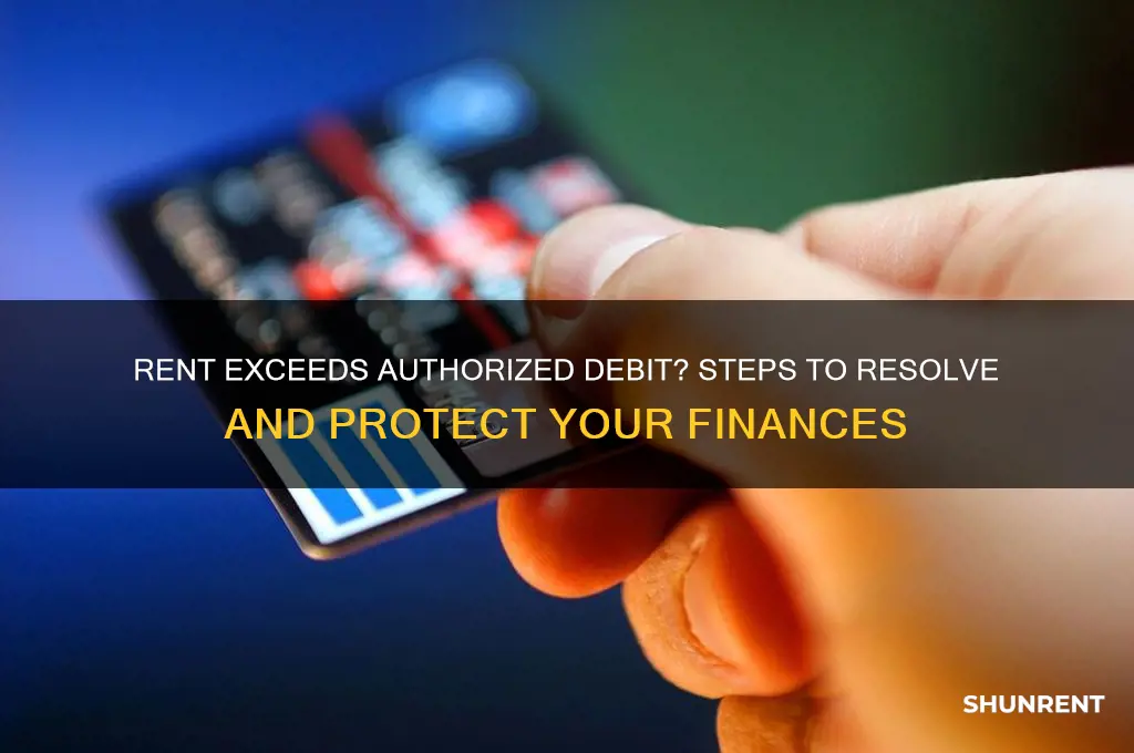 what to do if rent takes more than authorized debit