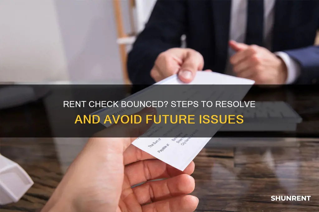 what to do if your rent check bounced