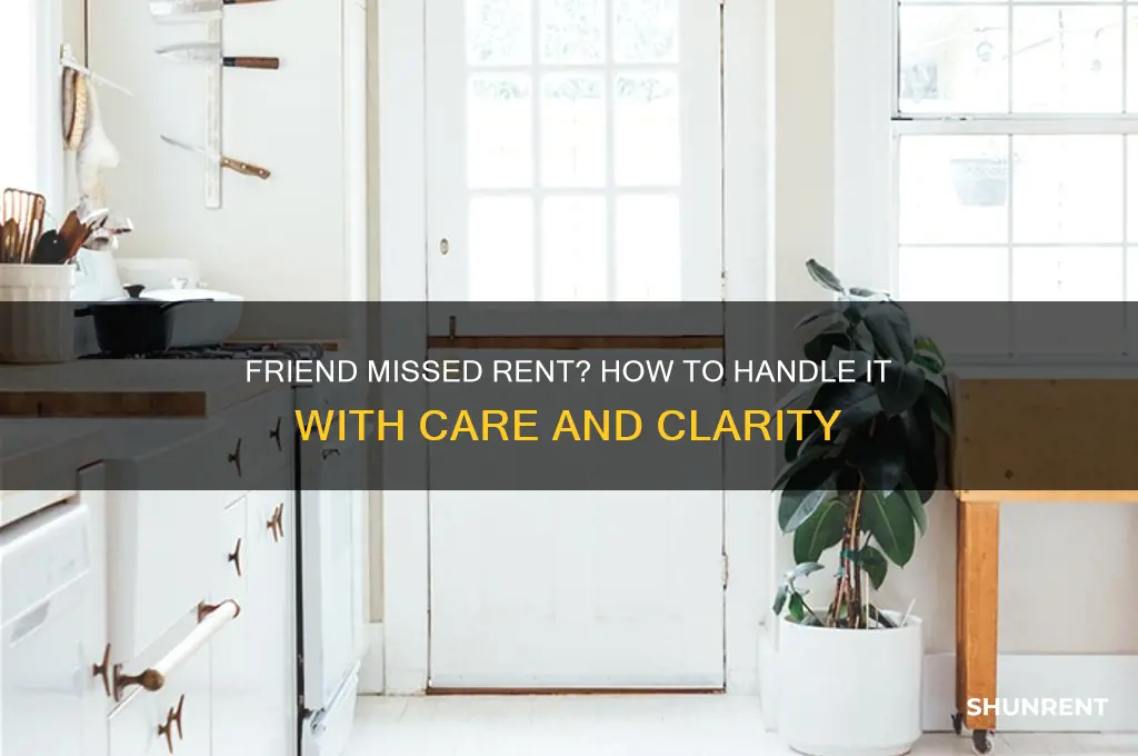 what to do when a friend misses rent payment
