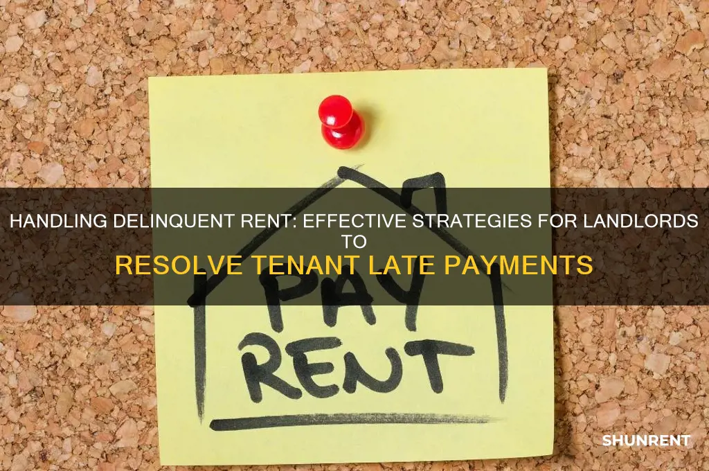 what to do when tenant is delinquent on rent
