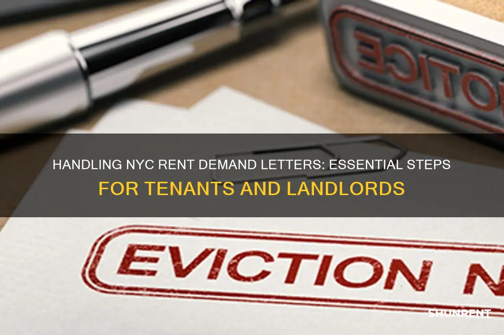 what to do with rent demand letter nyc