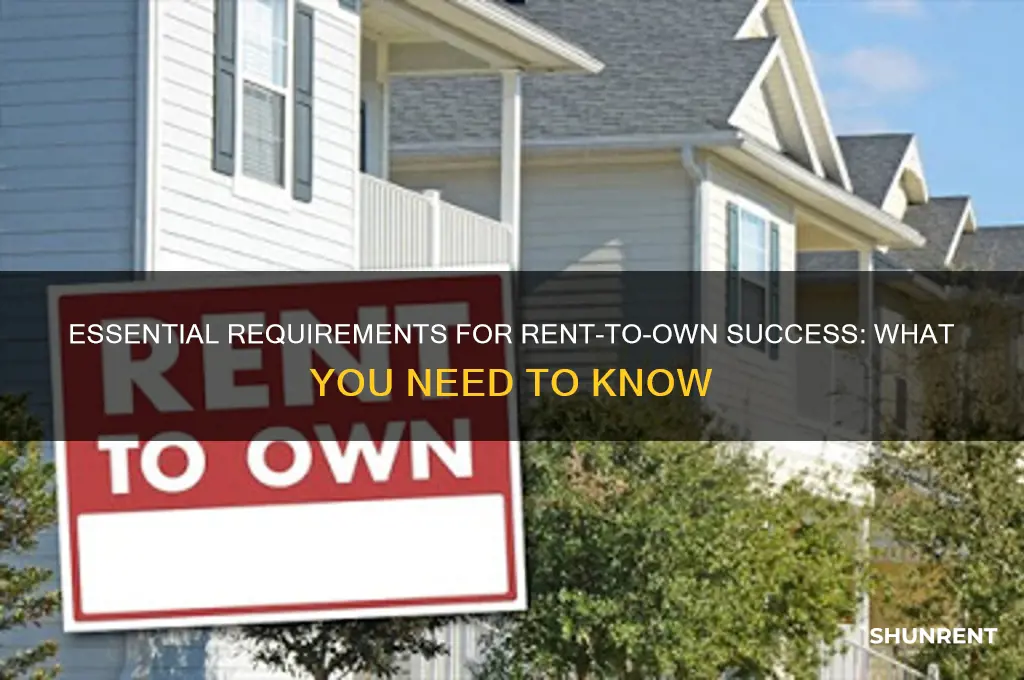 what to have in order to rent to own