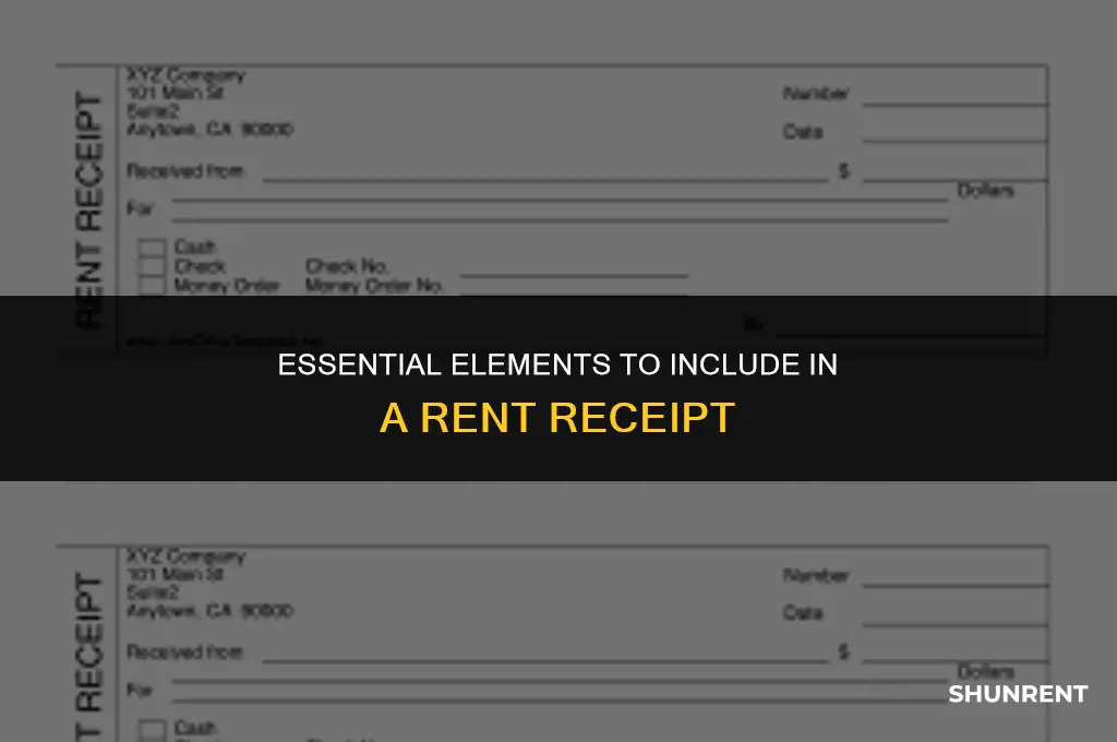 what to include in a rent receipt