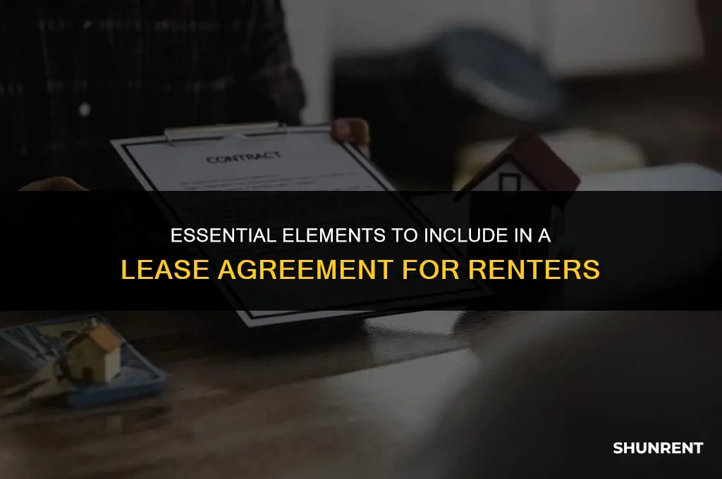 what to include in lease agreement renter