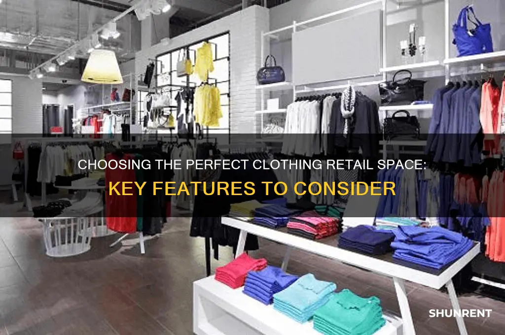 what to look for in clothing retail space for rent