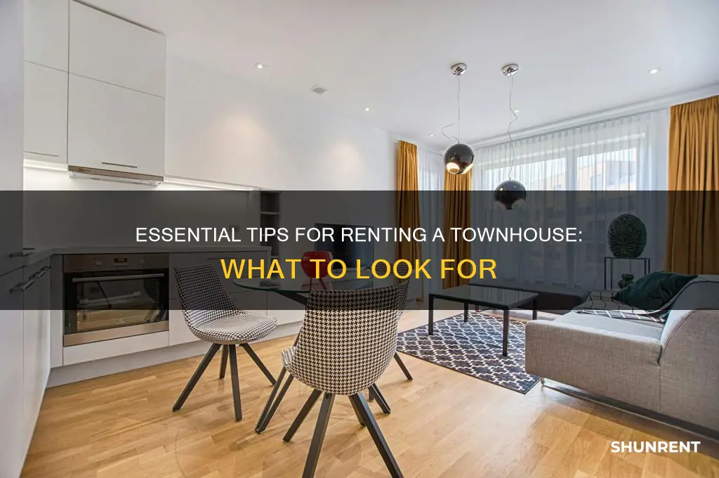 what to look for when renting a townhouse