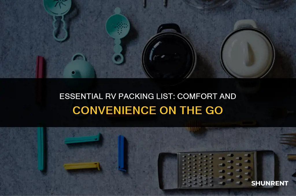 what to pack when renting an rv