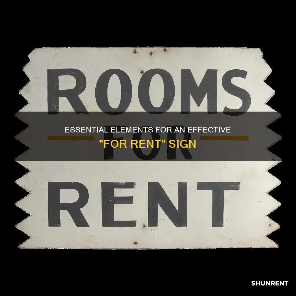 what to put on a for rent sign