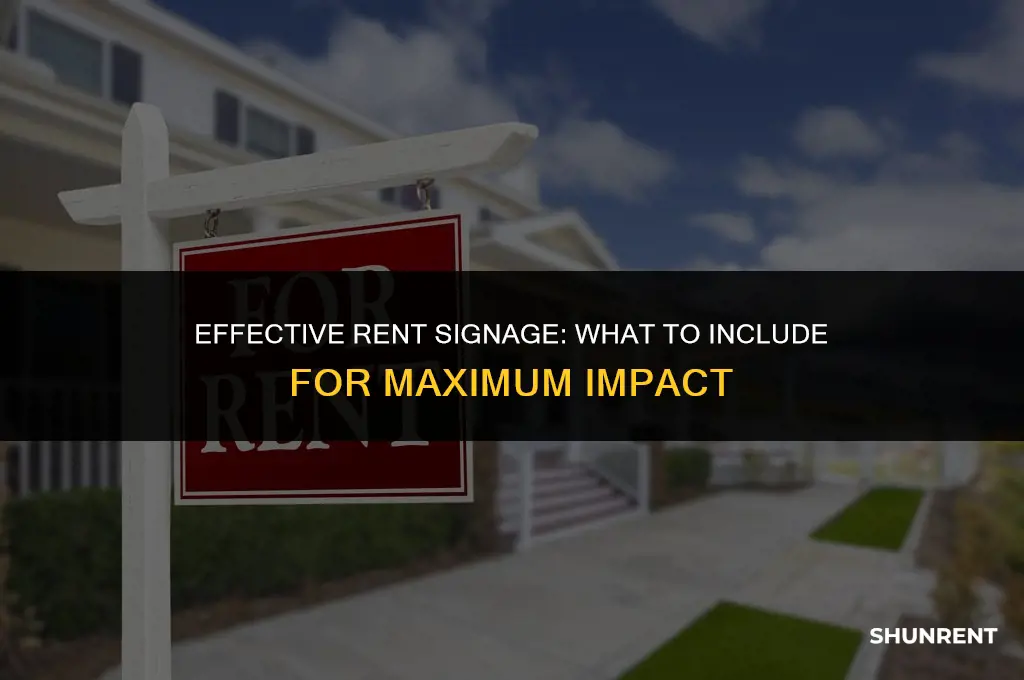 what to put on for rent signs