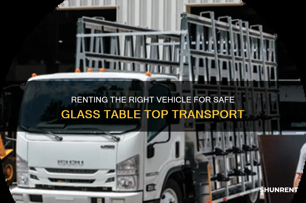 what to rent to transport large glass table top