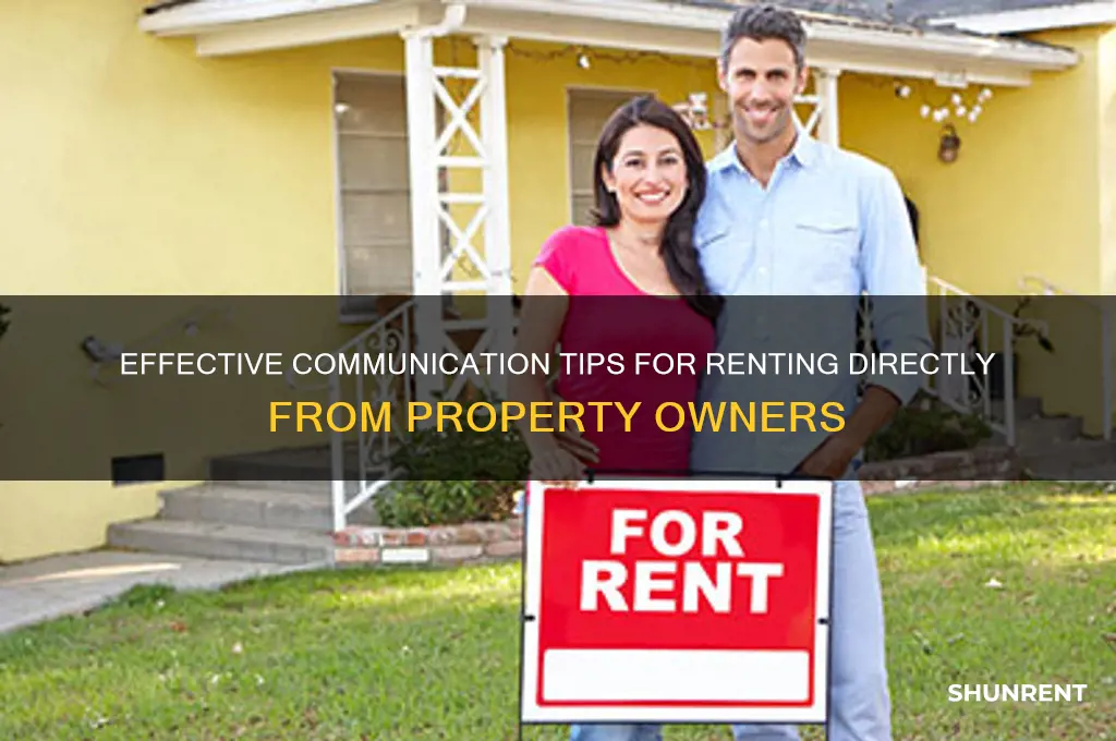 what to say to for rent by owner