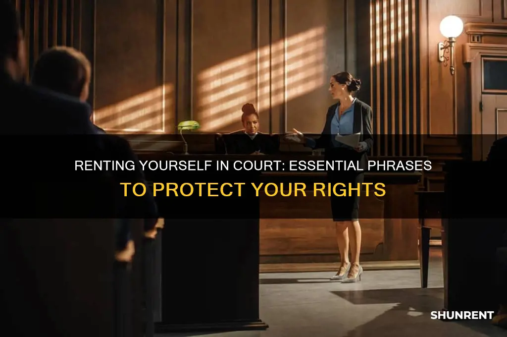 what to say when renting yourself in court