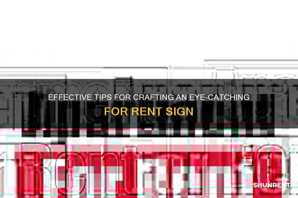 what to write on a for rent sign