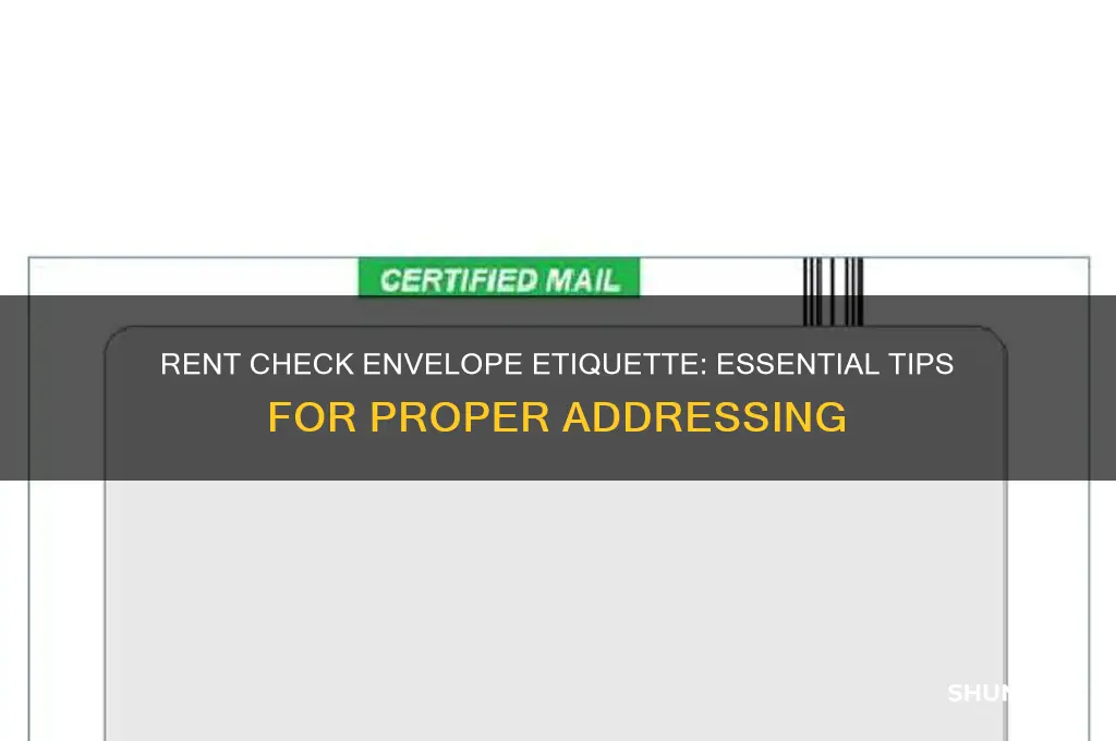 what to write on the envelope of a rent check