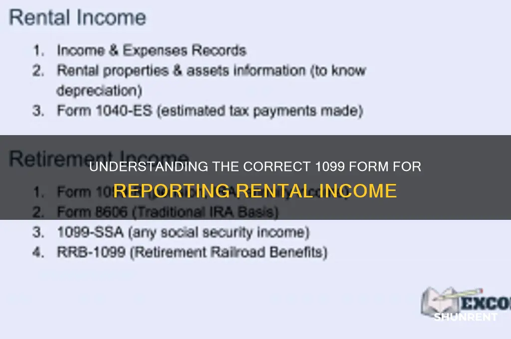 what type of 1099 is used for rent