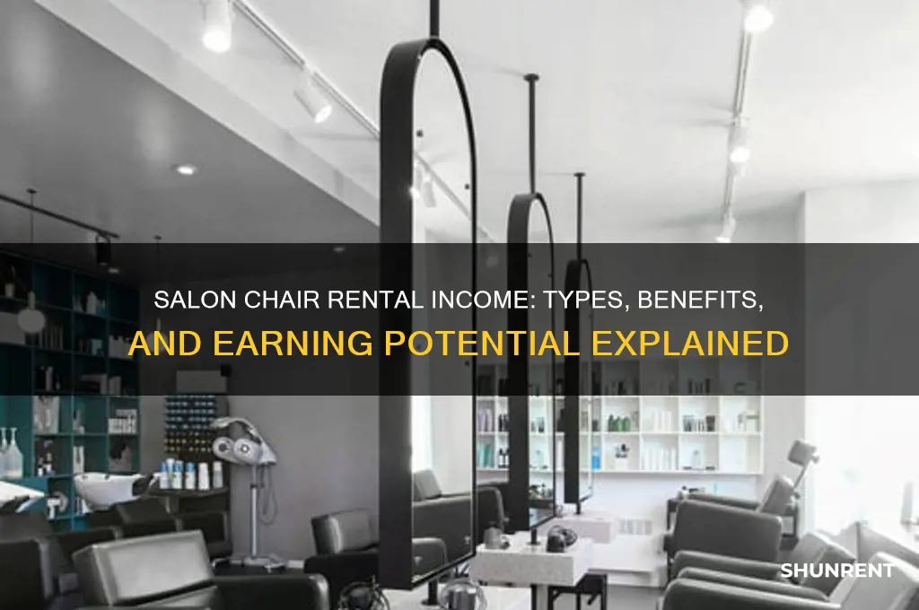 what type of income for salon chair rent